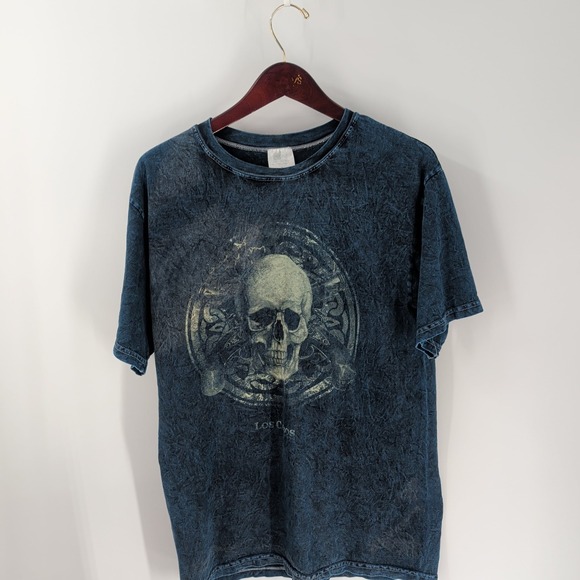 Mr. Buho Other - Vintage Y2K Mr. Buho Los Cabos Mexico Skull Graphic Retro T-Shirt Blue Size M